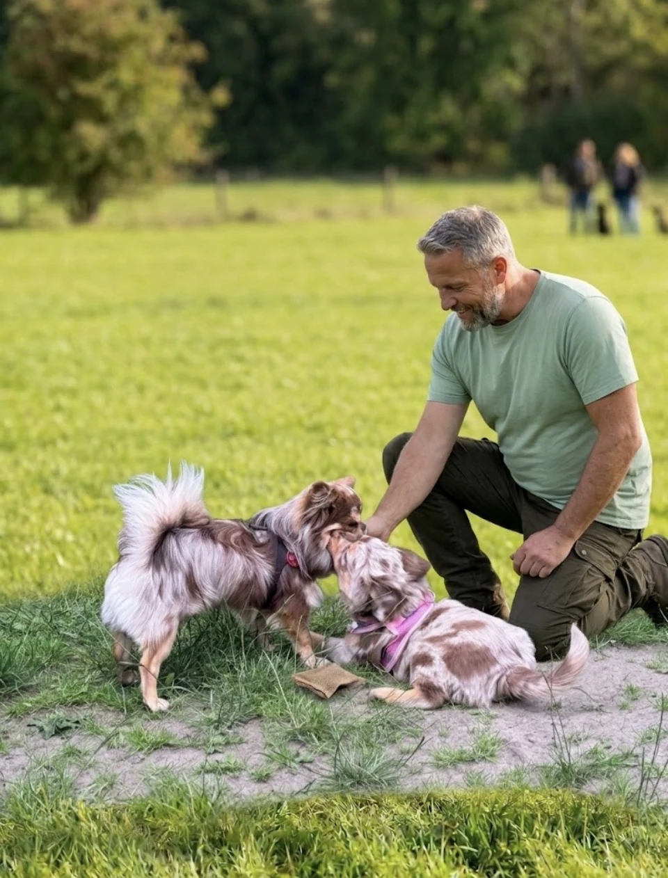 Mike begleitet Hunde im ruhigen gemeinsamen Miteinander